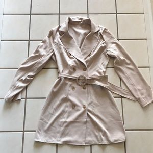 Shein double breasted belted blazer dress